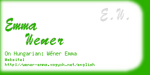 emma wener business card
