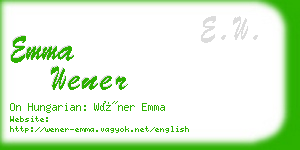 emma wener business card